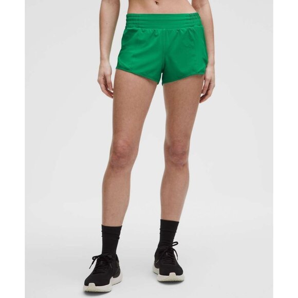 Lululemon Hotty Hot High-Rise 2.5" Lined Shorts - Raceway Green - Sizes 4 8 10 - Picture 1 of 3